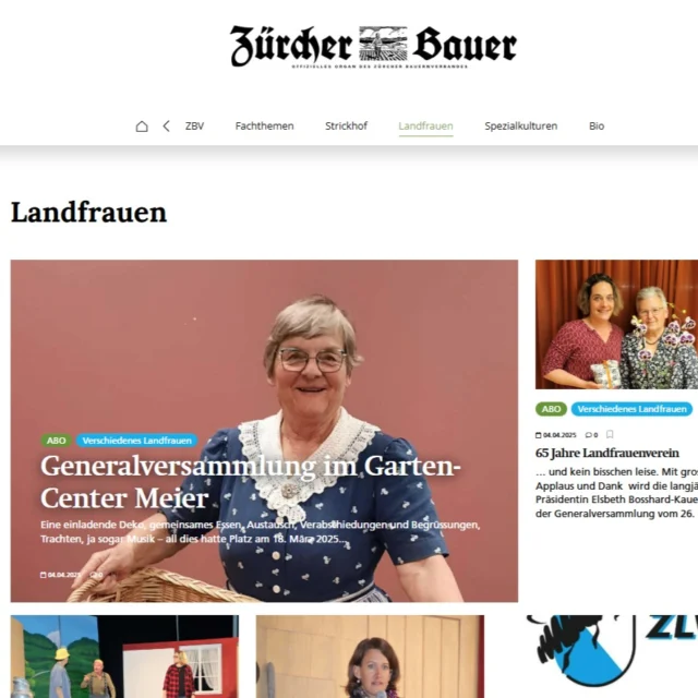 Jetzt ist unsere Landfrauen-Seite im Zürcher Bauer auch als digitales Abo erhältlich.
#sichtbar#netzwerk#landfrauen#gemeinsam#immeretwaslos#informiert